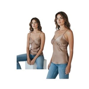 No Boundaries Woven Camisole in Mocha